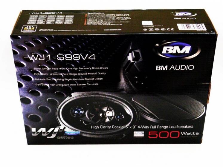 Boschmann 6x9" 500 Watt 4-Way Car Stereo Speakers Pair (WJ1-S99V4)