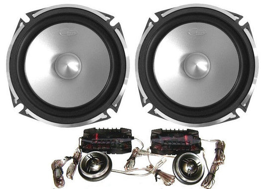 Boschmann 6.5" Component Speaker Kit - 200 Watt Woofers Pair & Tweeters Pair (external crossovers)