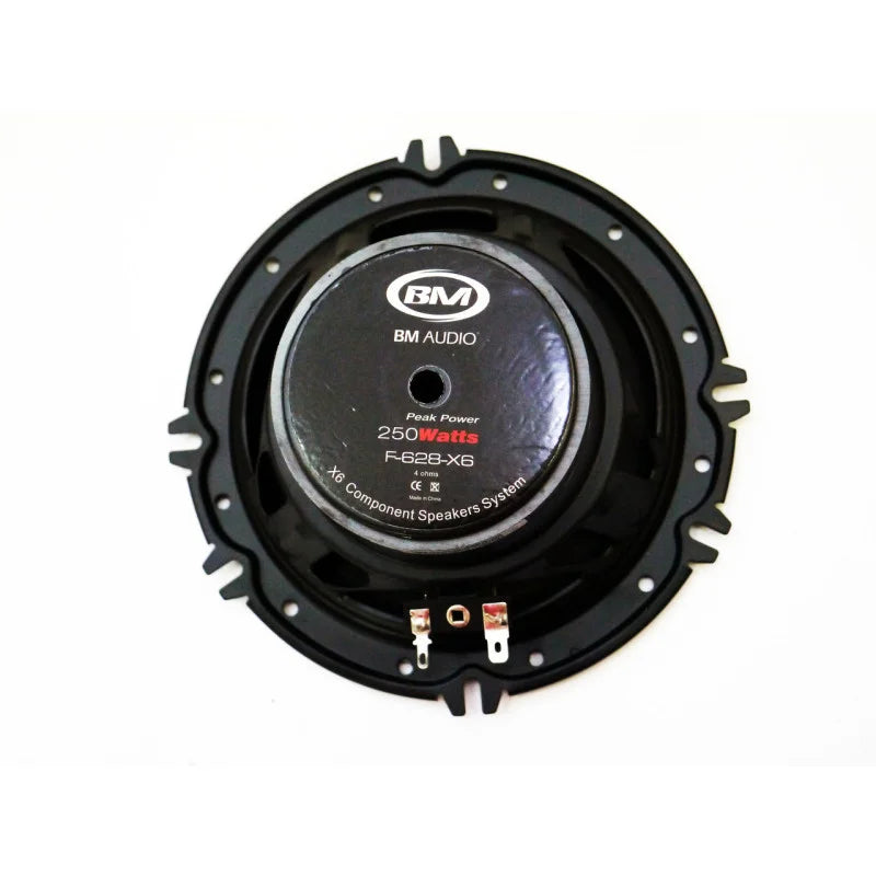 Boschmann 6.5" Component Speaker Kit - 250 Watt Woofers Pair & Tweeters Pair (external crossovers) (F-628-X6)