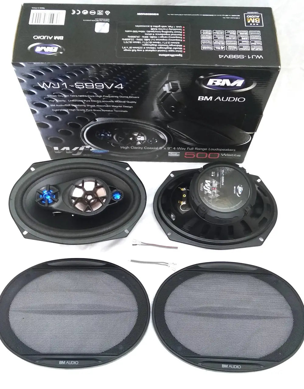 Boschmann 6x9" 500 Watt 4-Way Car Stereo Speakers Pair (WJ1-S99V4)