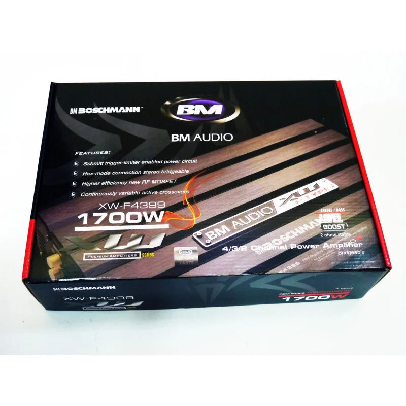Boschmann 1200 Watt Amplifier 4/3/2 Channel RF MOSFET XWF4399 Premium Series Car Amp (XW-F4399)