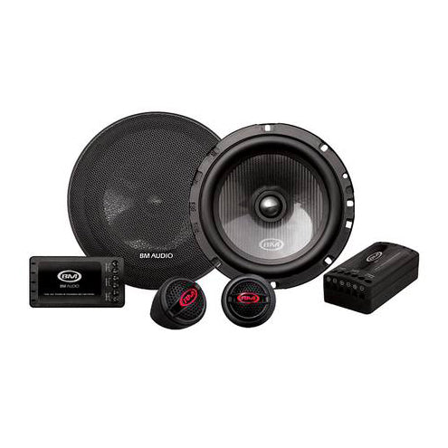 Boschmann 6.5" Car Audio Component Speaker Kit - 300 Watt Woofers Pair & Tweeters Pair (external crossovers) (ALS-665XFC)