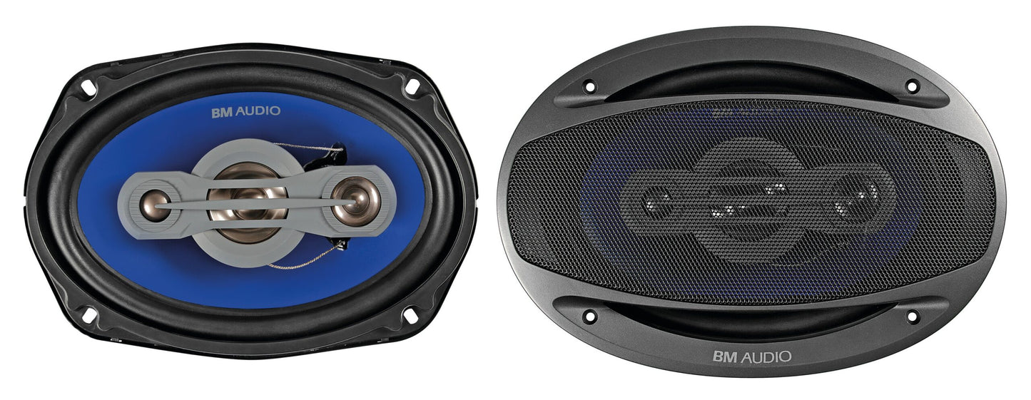 Boschmann 6x9" 500 Watt 4-Way Car Audio Speakers Pair (XJ3-996)