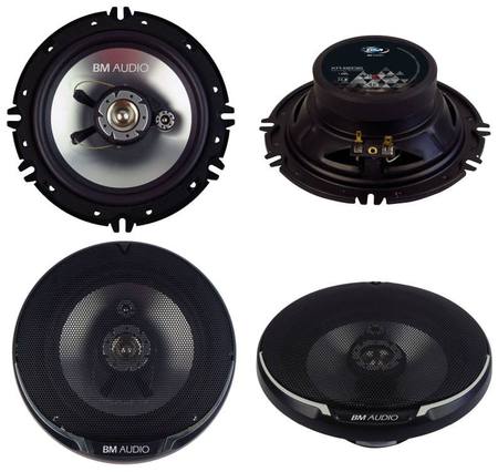 Boschmann 6.5" 330 Watt 3-Way Coaxial Car Audio Speakers Pair (XR-6836)